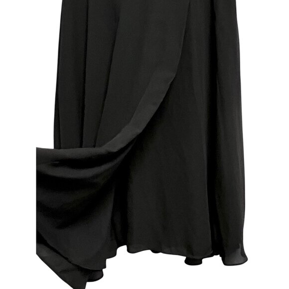 Banana Republic Skirt Womens 2 Black Flowy Maxi Asymmetrical Dressy Office - Picture 4 of 8